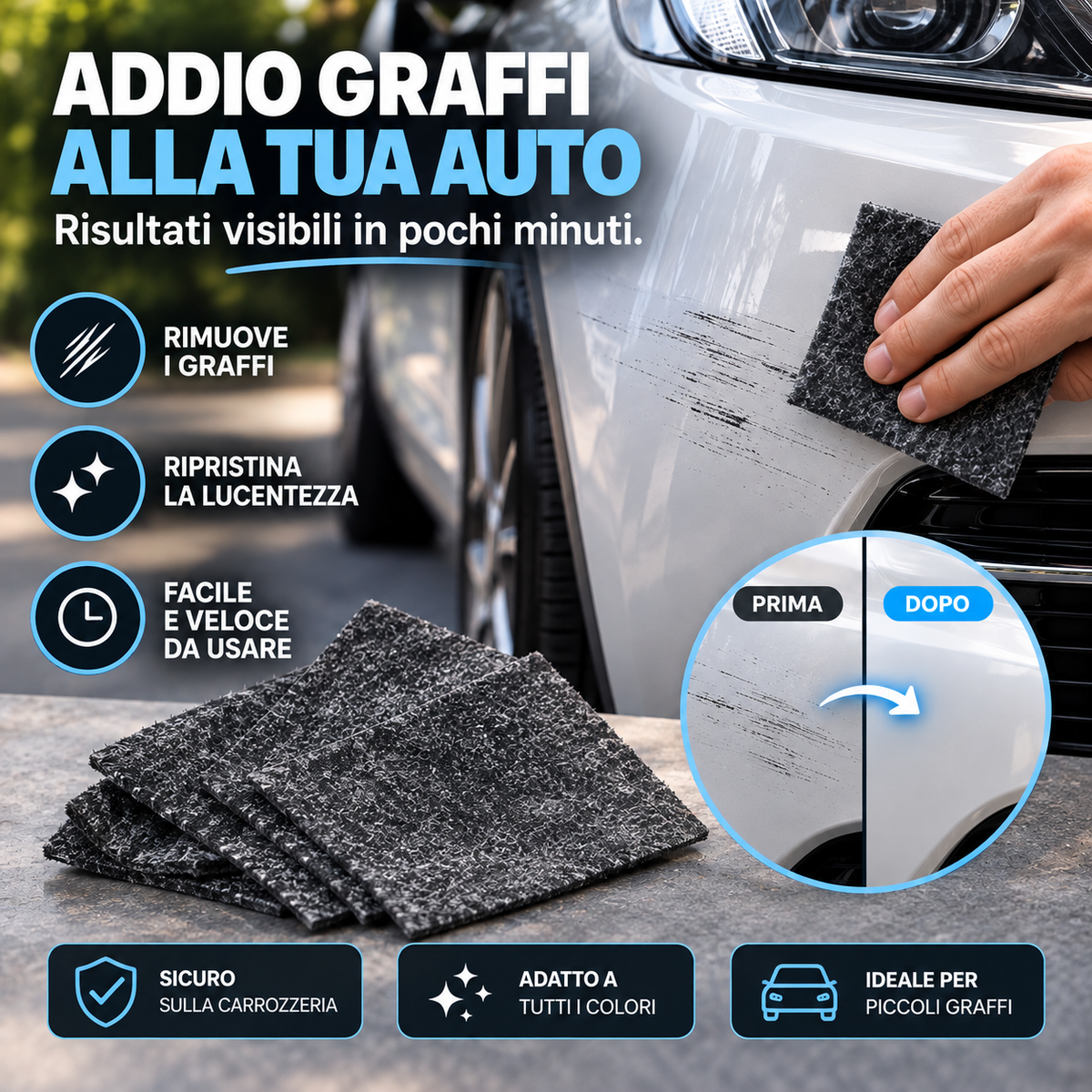 AutoSafe ScratchFix. Panno Rimuovi Graffi Auto