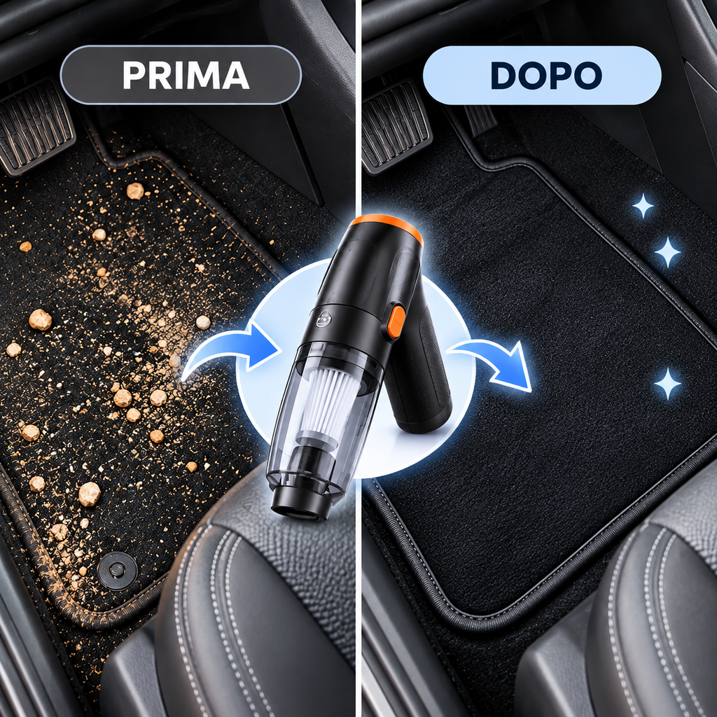 AutoClean™ – Aspirapolvere Portatile Senza Fili per Auto